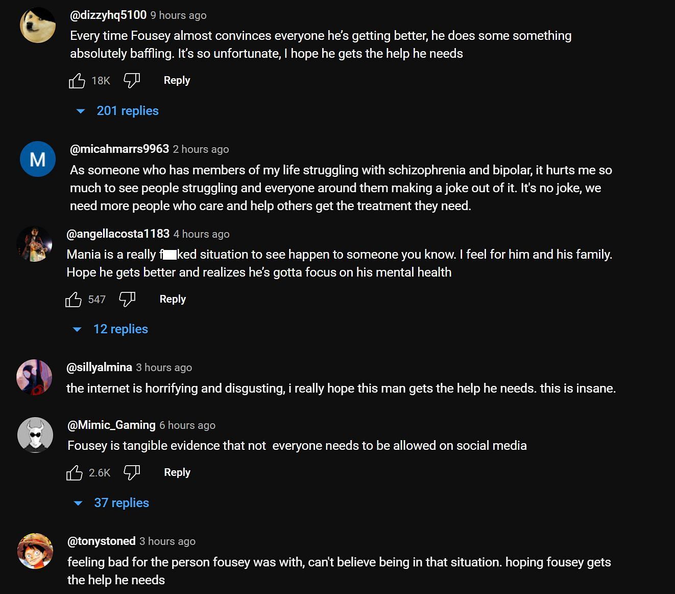 Fans give their take on the situation (Image via penguinz0/YouTube)